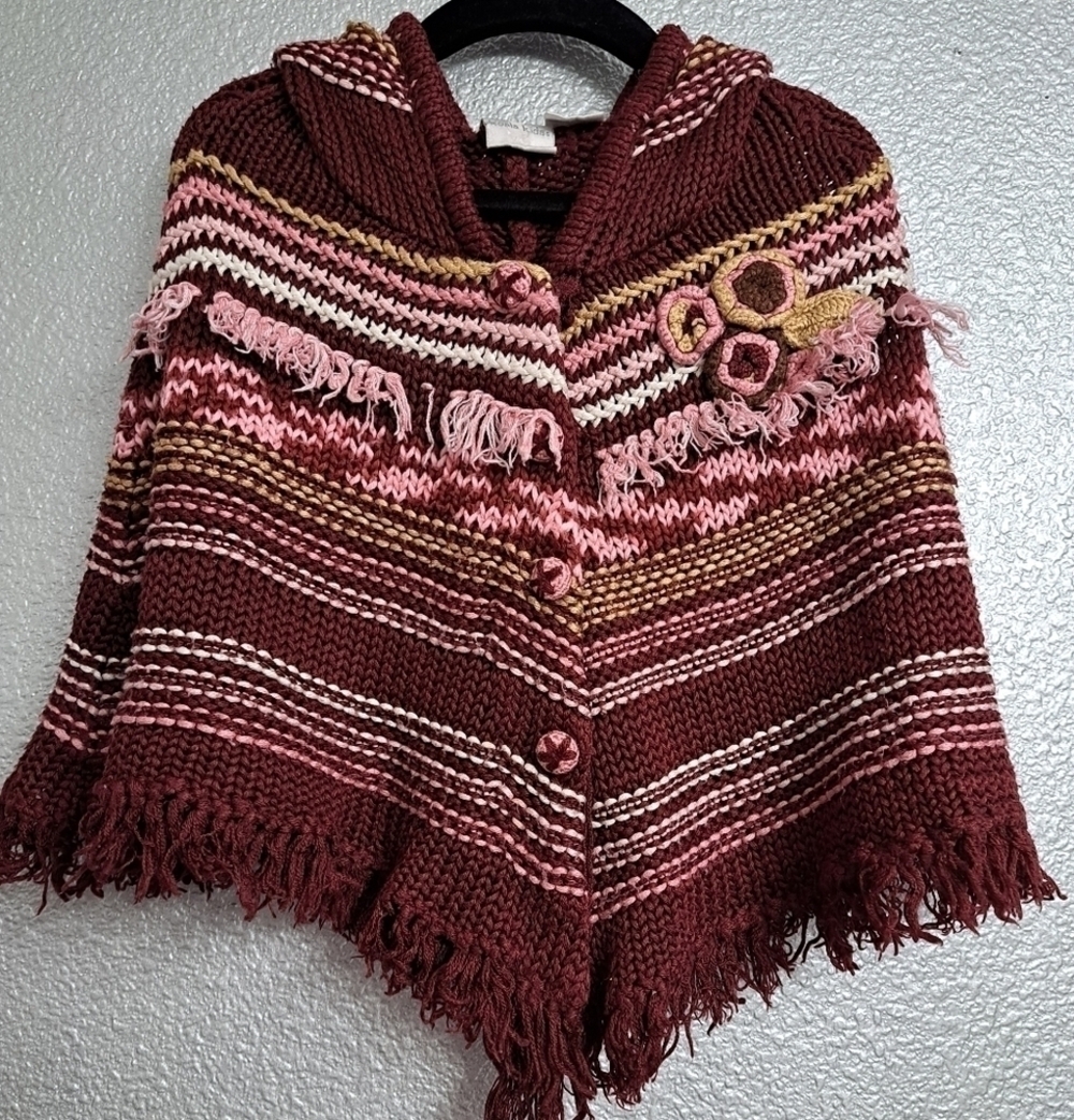 Koala Kids Knit Cape With Hood   Size 48 Mos
